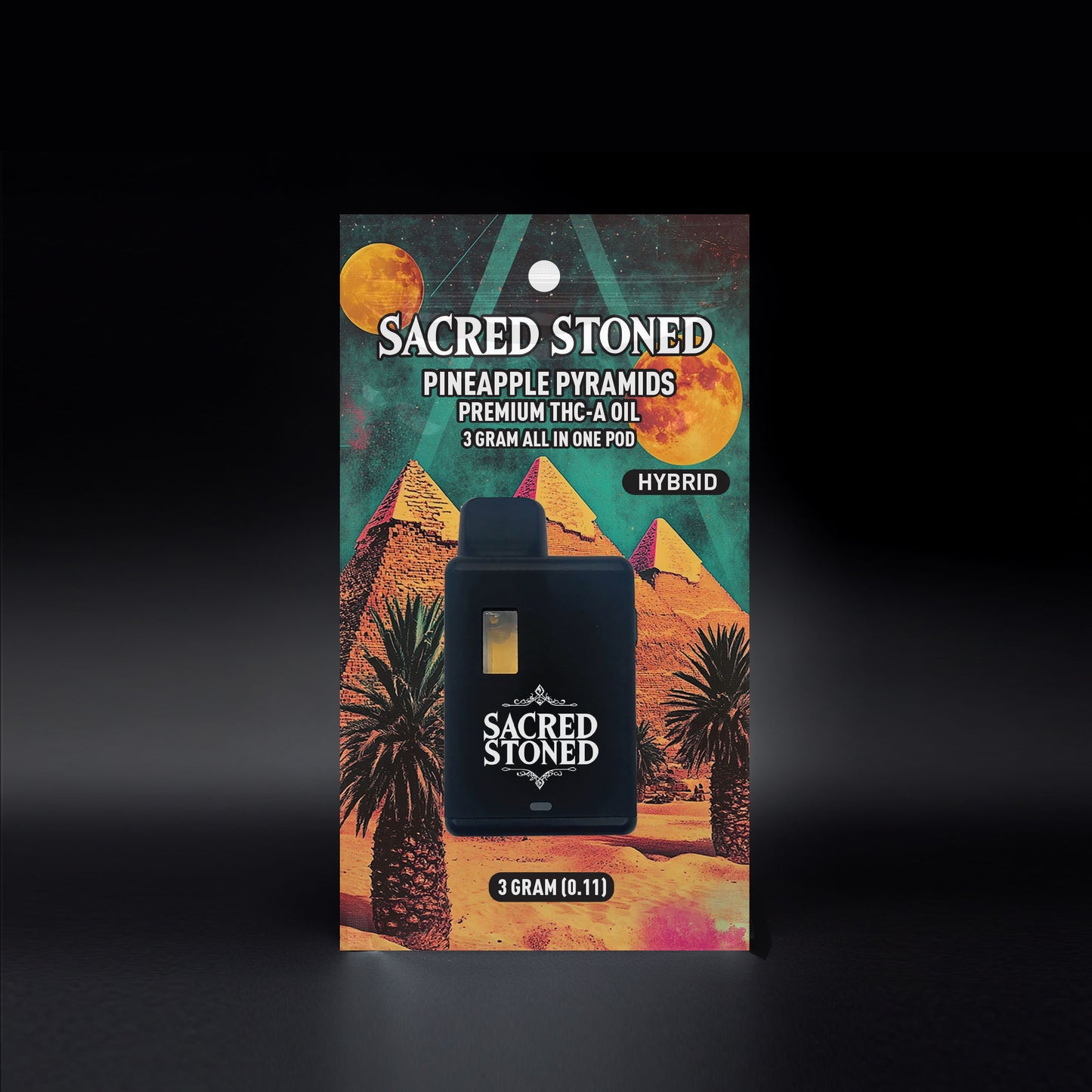 THC-A Vape - Pineapple Pyramid - 3G Hybrid/Adventure All in One Disposable